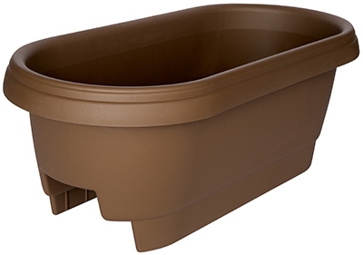 Deck Rail Planter, Chocolate, 24-In.