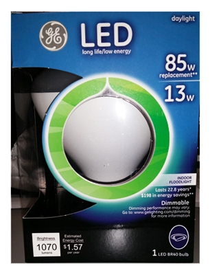 LED Flood Light Bulb, Indoor, Daylight, 1,070 Lumens, 13-Watt