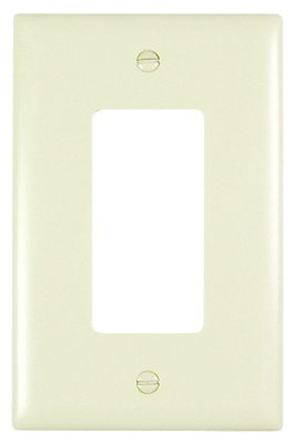 Wall Plate, Junior Jumbo, 1-Gang Decorator, Light Almond Nylon