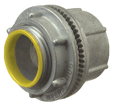 Conduit Hub, Indoor/Outdoor, Watertight, Zinc, 1-In.