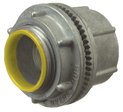 Conduit Hub, Indoor/Outdoor, Watertight, Zinc, 2-In.