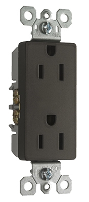 Child Safety Receptacle, Dark Bronze, 15-Amp, 120-Volt