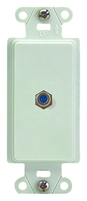 1-Port Coaxial Wall Jack, White