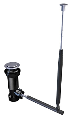 Lavatory Drain & Stopper, Fits Plastic Drain Body, Chrome