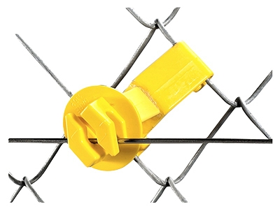 Electric Fencing Insulator, Chain Link and U-Post, Yellow, 25-Pk.