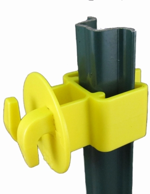 Electric Fence U-Post Insulator, Light Duty, Yellow, 25-Pk.