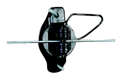 Electric Fence Insulator, Wood Post Pinlock, Black, 25-Pk