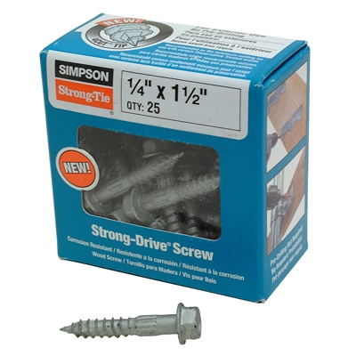Strong Drive Wood Screws, 1.5-In., 25-Pk.
