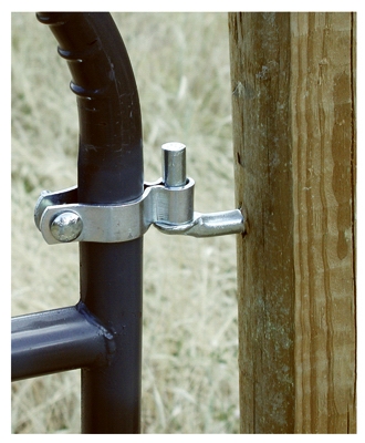 Gate Hinge Kit, Round Tube, 1-5/8 to 1.75-In.