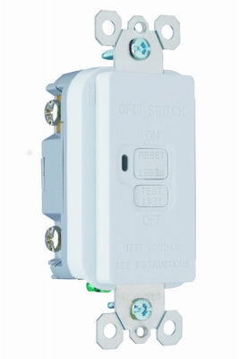 GFCI, Dead Front, 20A, White