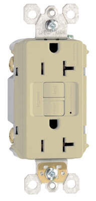 GFCI Outlet, Heavy Duty, 20A, Ivory