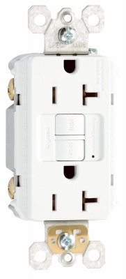 GFCI Receptacle, Duplex, 20A, Ivory