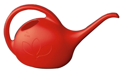 Indoor Watering Can, Red Plastic, .5-Gal.