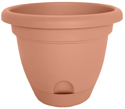 Lucca Self-Watering Planter, Terra Cotta, 8-In.