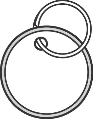 Paper Tag with Split Ring In Display Bucket, 1.25-In., 50-Pk.