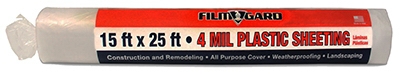 15 x 25-Ft. 4-Mil Clear Plastic Sheeting