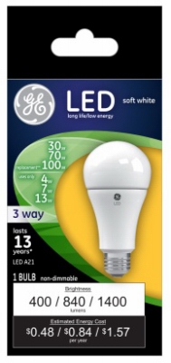 GE 3WY4/7/13W LED Bulb