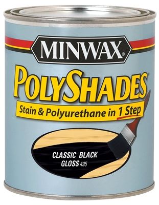 1-Qt. Classic Black Gloss Polyshades Wood Stain