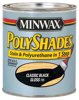 1/2-Pt. Classic Black Gloss Polyshades Wood Stain