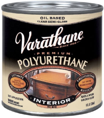 Varathane 1/2-Pint Clear Semi-Gloss Interior Oil-Based Premium Polyurethane Wood Finish