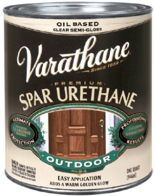 Varathane Qt. Clear Satin Exterior Oil-Based Premium Spar Urethane Wood Finish