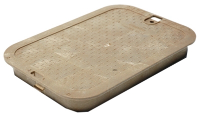14 inch x 19 inch Rectangular Valve Box Overlapping ICV Cover, Sand