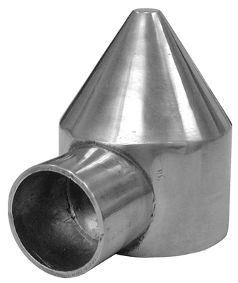 Chain Link Bullet Cap, One Way,  Aluminum, 2-3/8-In.