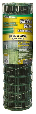Welded Wire Fence, Green PVC, 14 Gauge, 24-In. x 50-Ft.