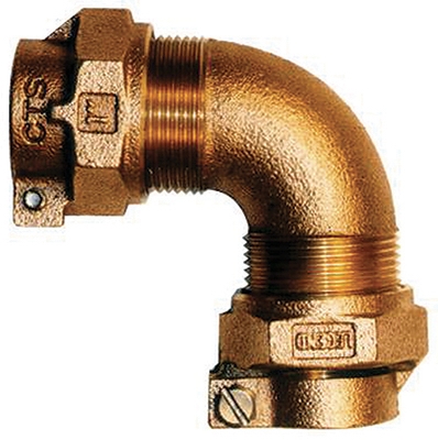 Water Service Elbow, Lead-Free, CTS PAK x PAK, 3/4-In.