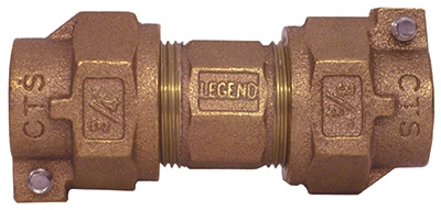 Water Service Union, Lead-Free, CTS PAK x PAK, 1-In. x 3/4-In.