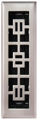 Floor Register,  Satin Nickel, 2.25 x 12-In.