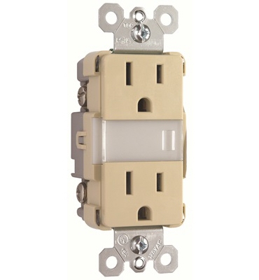 LED Night Light, Auto-On, Ivory, 15-Amp