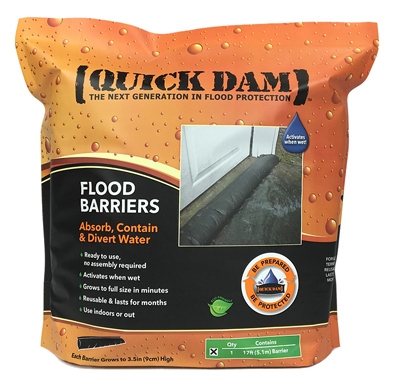 Flood Barrier Fabric, Black, 6-In. x 17-Ft.