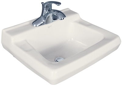 Commercial Wall-Mount Lavatory, White, 19.75 x 16.75-In.