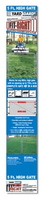 Chain Link Fit Right Gate Kit, Silver Metallic, Adjustable, 4-Ft.