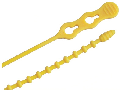 Beadle Wrap Cable Ties, Yellow, 12-In., 15-Pk.
