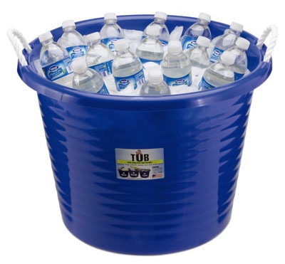 Rope-Handle Utility Tub, Blue, 17-Gal.