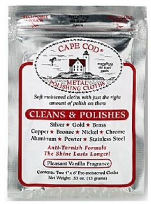 2-Pack 4 x6-Inch  Vanilla-Scent Metal Polishing Cloths