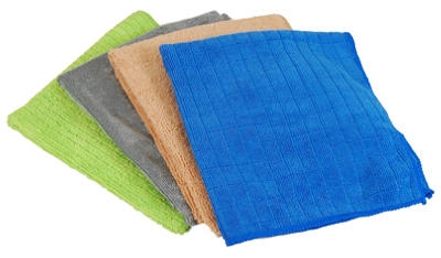 Microfiber Cleaning Cloth, Green, 4-Pk.