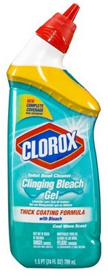 Toilet Bowl Cleaner, Manual Clinging Bleach Gel, 24-oz.