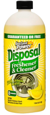 Instant Power Disposer Freshener & Cleaner, Lemon Scent, 1-Liter