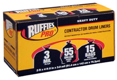 Heavy Duty Industrial Drum Liner, 55-Gal., 15-Pk.