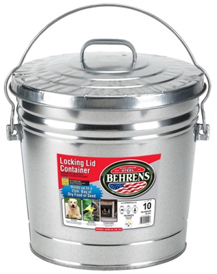 10-Gallon Galvanized Steel Trash Can