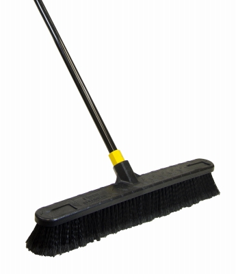 Push Broom, Tampico Bristles, 24-In.