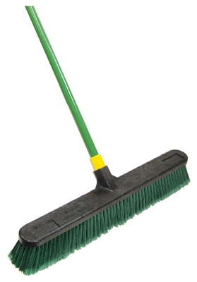 Bulldozer Push Broom, Indoor/Outdoor, Polypropylene Fibers, 24-In.