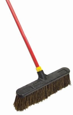 Bulldozer Push Broom, Rough Surface, Palmyra Bristles, 18-In.