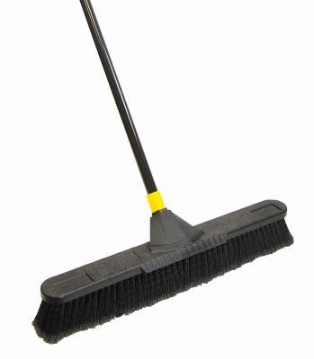 Super Bulldozer Push Broom, Soft Polypropylene Fibers, 24-In.