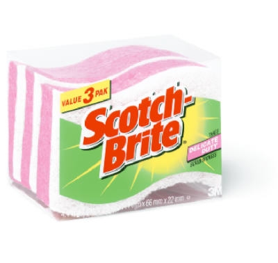 3-Pack Delicate-Duty Scrub Sponges