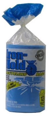 Tall Kitchen Recycling Bags, Blue, 13-Gal., 30-Ct.