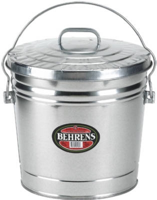 6-Gallon Galvanized  Garbage Pail With Cover